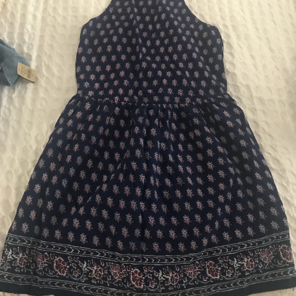 Halter dress with slightly open back